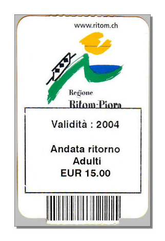Fahrkarte f&uuml;r die Ritombahn